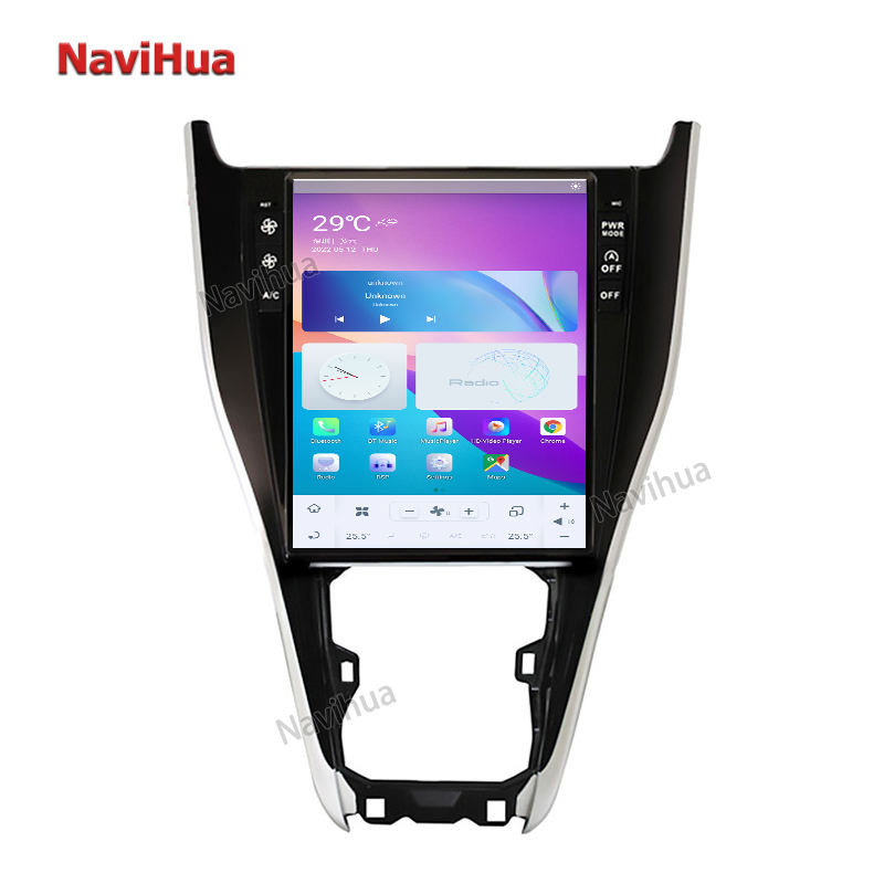 Android GPS Navigation Tesla Style Vertical Touch Screen For Toyota Harrier13-20