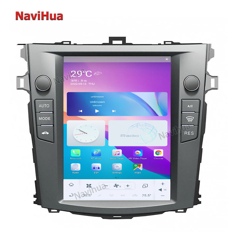 Vertical Screen for Tesla Style Android Car Multimedia GPS for Toyota Corolla 06