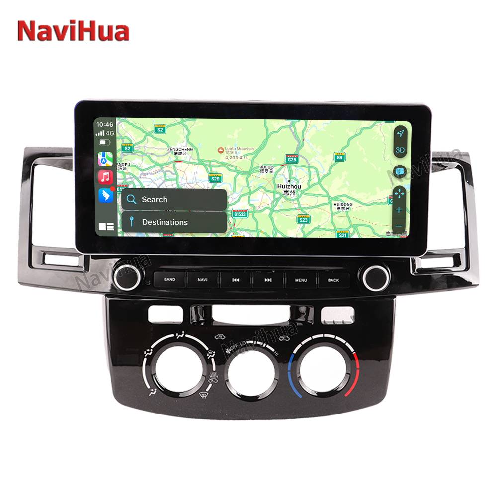 Car DVD Player GPS Navigation System Autoradio for Toyota Hilux Auto A/C 09-2015
