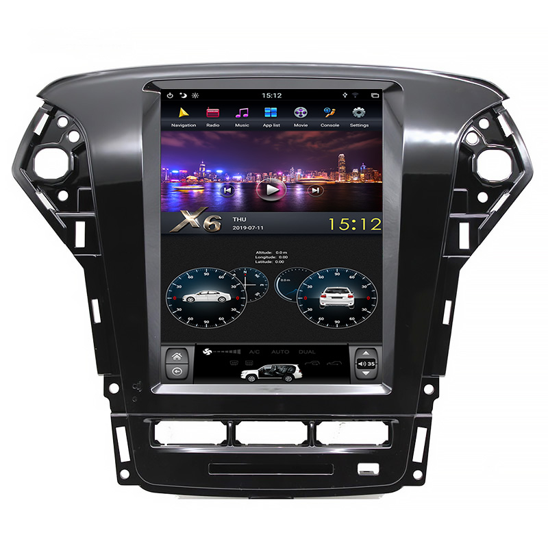 10.4  inch  car audio android ford mondeo 2011-2013 tesla style car dvd player 