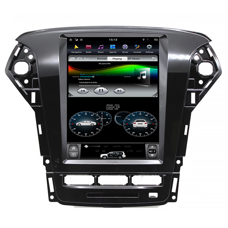 10.4  inch  car audio android ford mondeo 2011-2013 tesla style car dvd player 