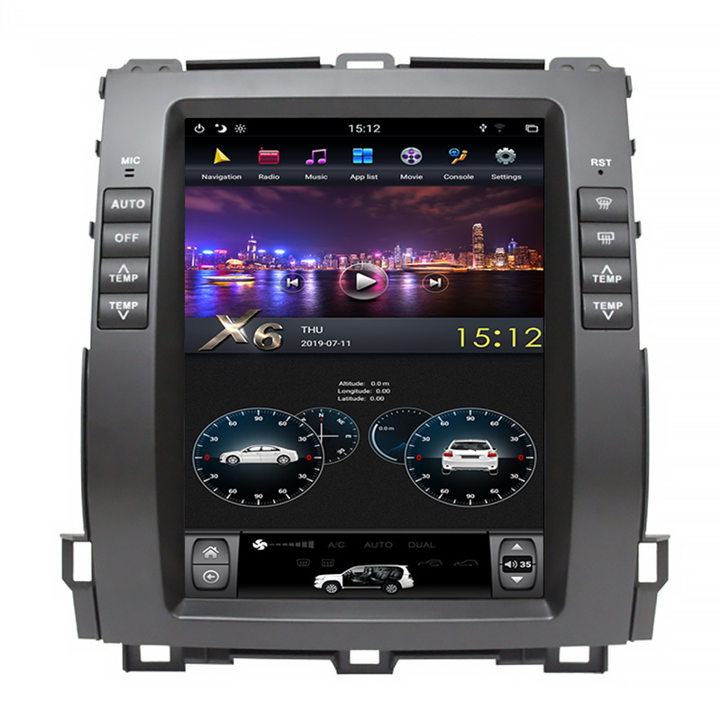 NAVIHUA 10.4 inch Tesla style lexus GX470 Android  car dvd player 
