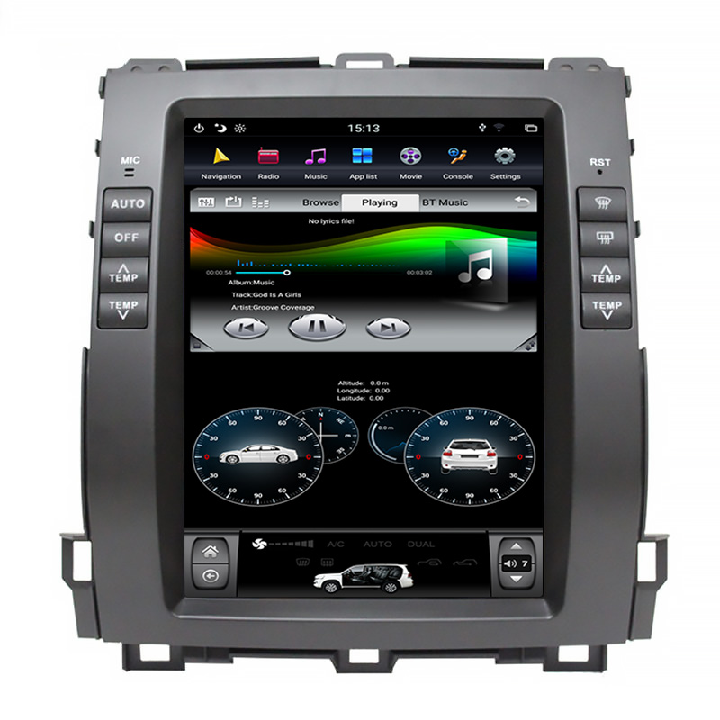 NAVIHUA 10.4 inch Tesla style lexus GX470 Android  car dvd player 