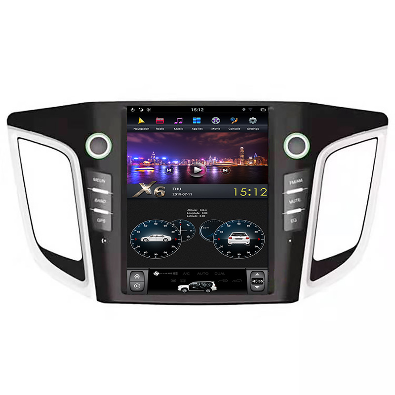 10.4 inch  hyundai IX 45 car radio tesla screen car dvd player with carplay