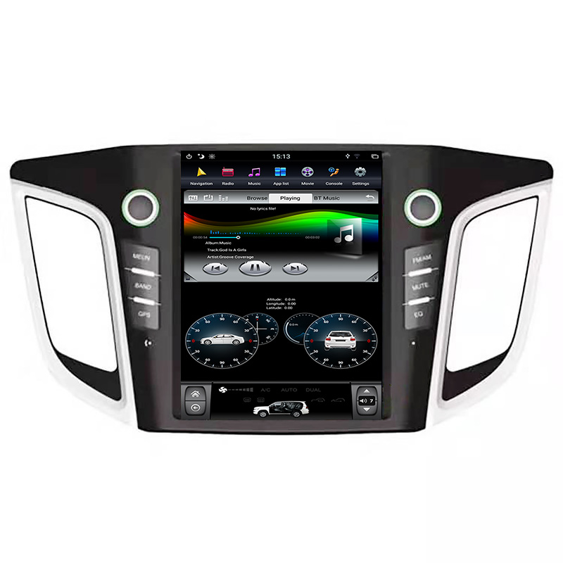 10.4 inch  hyundai IX 45 car radio tesla screen car dvd player with carplay