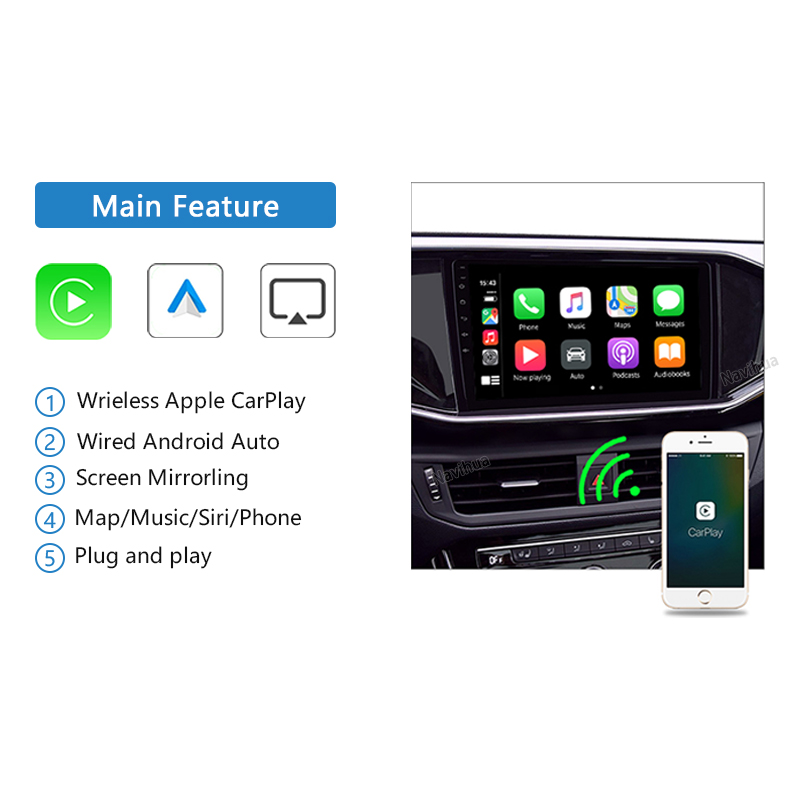 Wireless carplay Dongle for Apple Carplay and android auto connect car Radio 