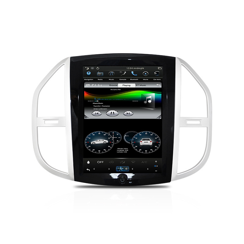 Wholesale Tesla Vertical Screen Car DVD Player GPS Navigaiton For Benz Vito