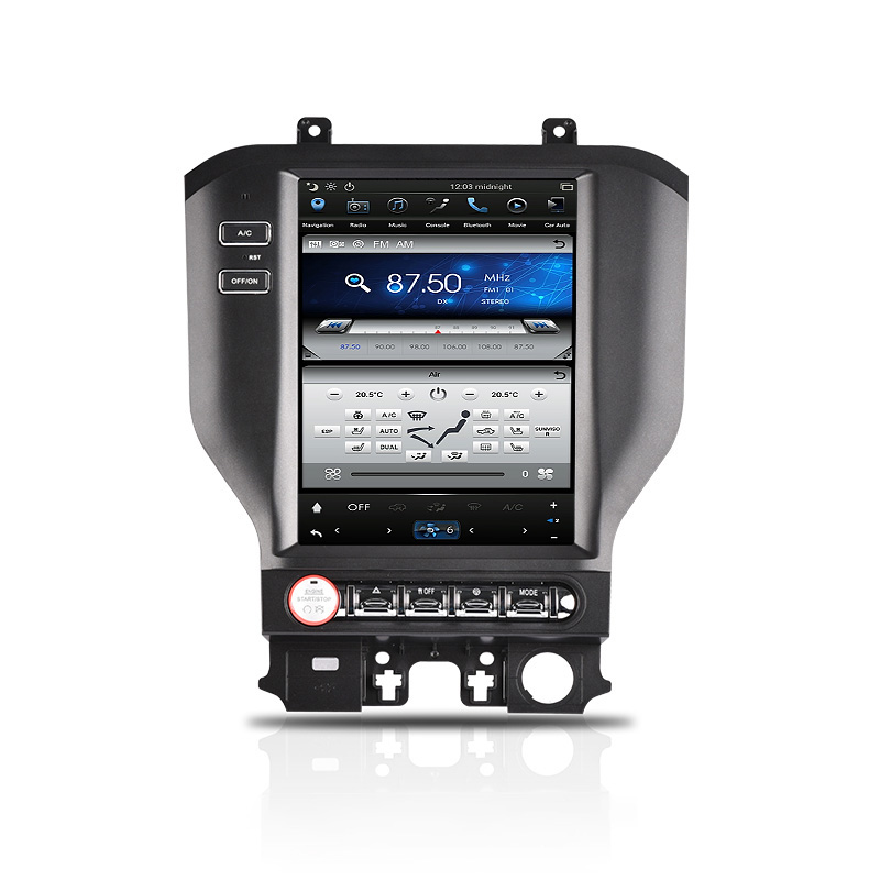 Customize Car DVD Player GPS Navigation Tesla Vertical Screen For Ford Mustang