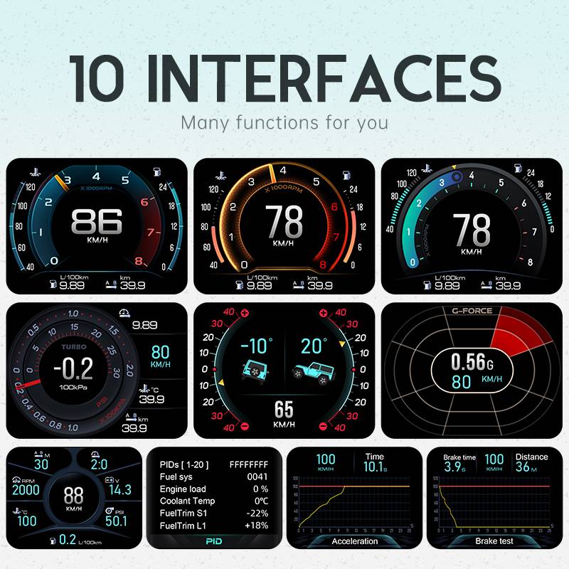 Hot Sale Mart OBD A450 Gauge All In One( OBD+ MEMS+ G- FORCE)