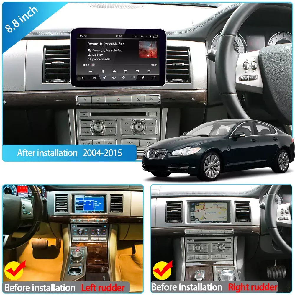 New Android Carplay Car DVD Player For Jaguar F-TYPE 12-18 With GPS Navigation