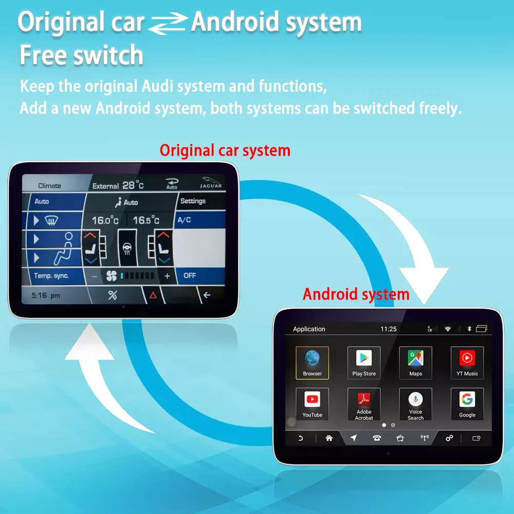 New Android Carplay Car DVD Player For Jaguar F-TYPE 12-18 With GPS Navigation