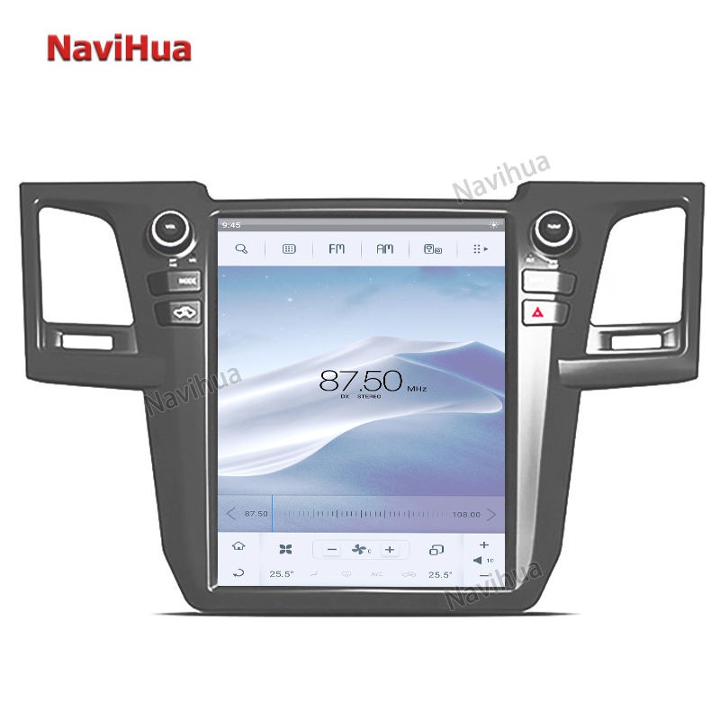 Tesla Style Vertical Screen Car DVD Player Navigation GPS for TOYOTA Fortuner 