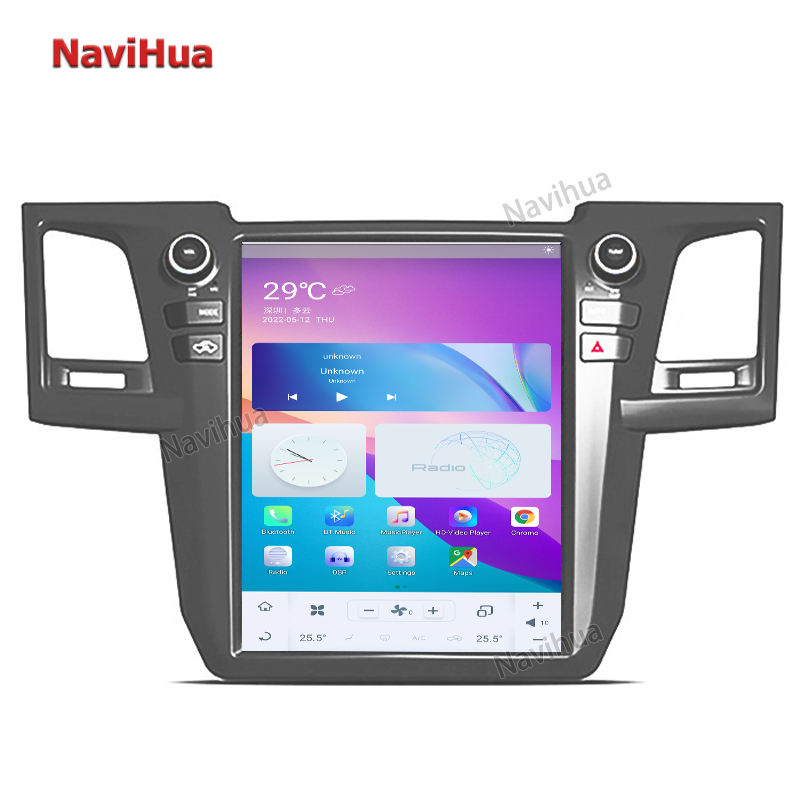 Tesla Style Vertical Screen Car DVD Player Navigation GPS for TOYOTA Fortuner 