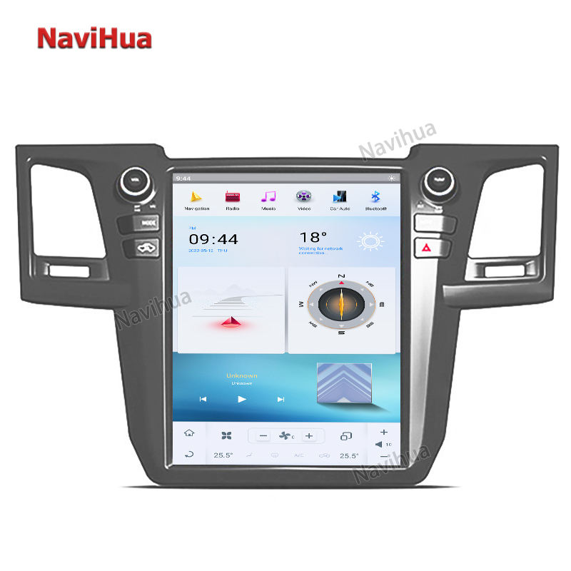 Tesla Style Vertical Screen Car DVD Player Navigation GPS for TOYOTA Fortuner 