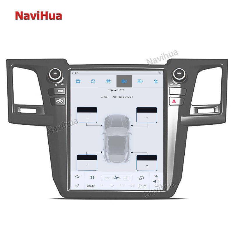 Tesla Style Vertical Screen Car DVD Player Navigation GPS for TOYOTA Fortuner 