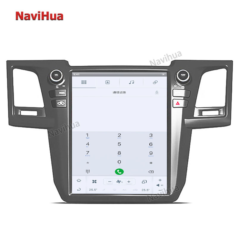 Tesla Style Vertical Screen Car DVD Player Navigation GPS for TOYOTA Fortuner 