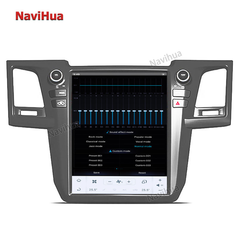 Tesla Style Vertical Screen Car DVD Player Navigation GPS for TOYOTA Fortuner 