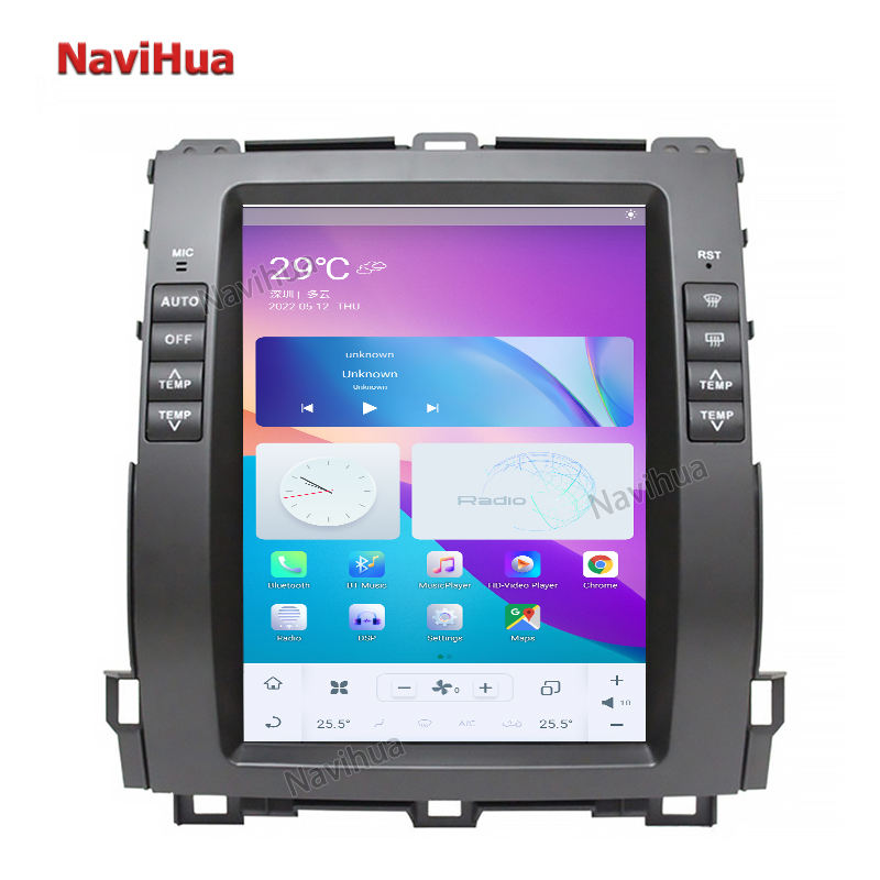 10.4'' Screen Android 11 System Head Unit GPS Navigation For Toyota Prado 02-09