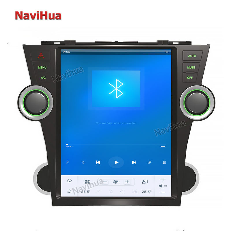 Tesla Style Vertical 12.1'' Screen Android Auto Navigation For Toyota Highlander