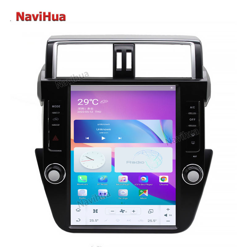 Android Vertical Screen Car Multimedia Player Built-in Carplay for Toyota Prado