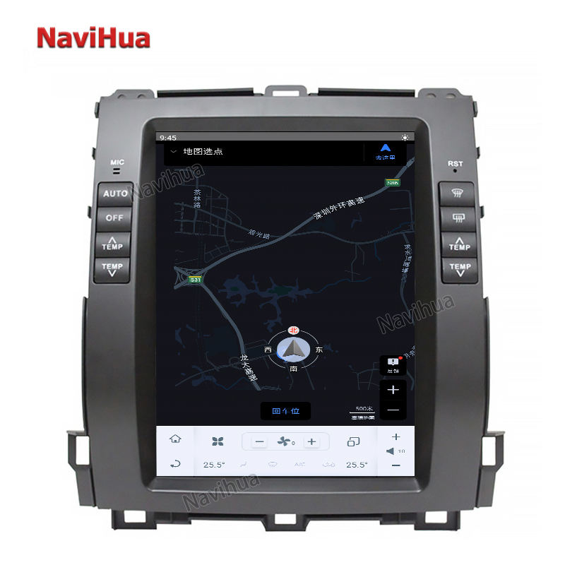 10.4'' Screen Android 11 System Head Unit GPS Navigation For Toyota Prado 02-09