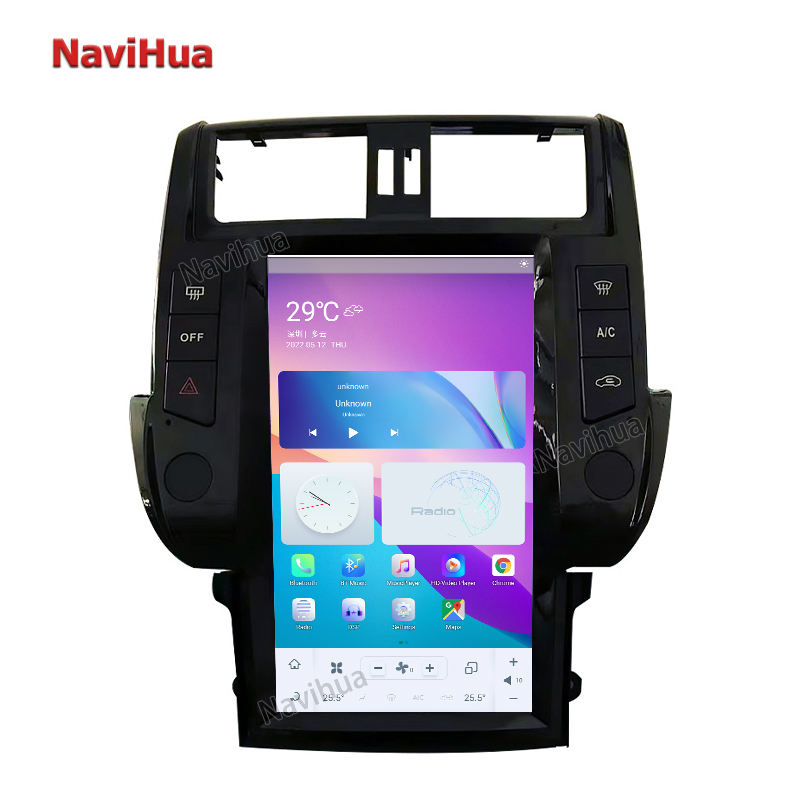 Vertical Screen For Toyota Prado 2010-2013 Tesla style Navigation GPS Autoradio 