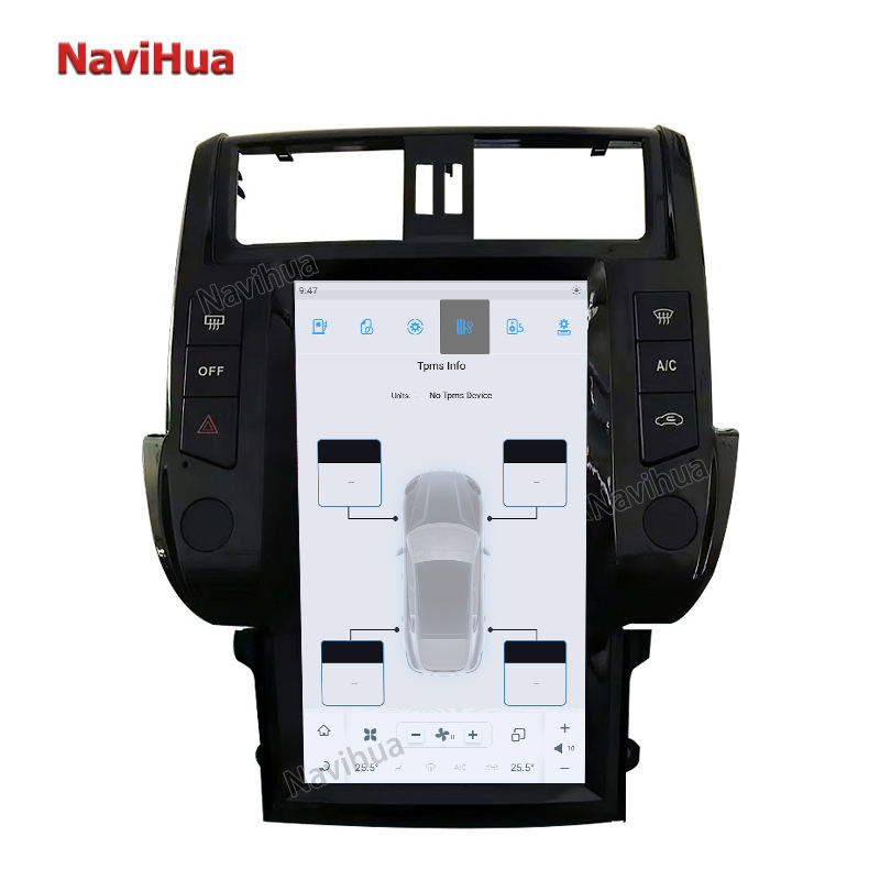 Vertical Screen For Toyota Prado 2010-2013 Tesla style Navigation GPS Autoradio 
