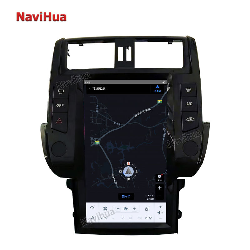 Vertical Screen For Toyota Prado 2010-2013 Tesla style Navigation GPS Autoradio 