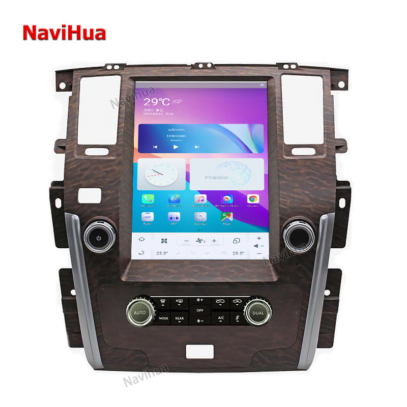 Vertical Screen Car DVD player GPS navigation for Tesla style for  NISSAN PATROL