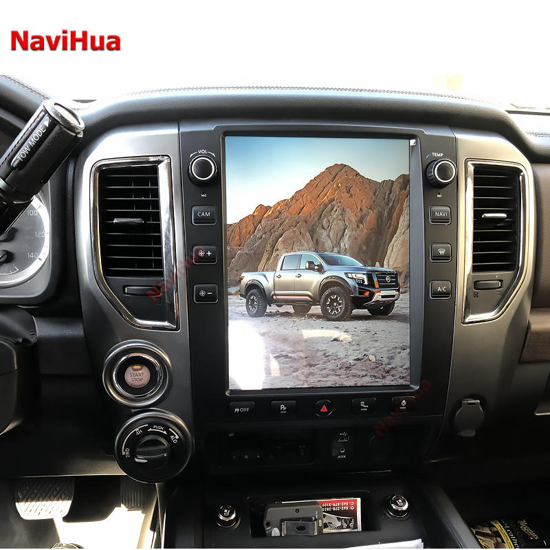 Tesla Vertical Screen Android 9 System Car Radio DVD Player For Nissa Titan XD  