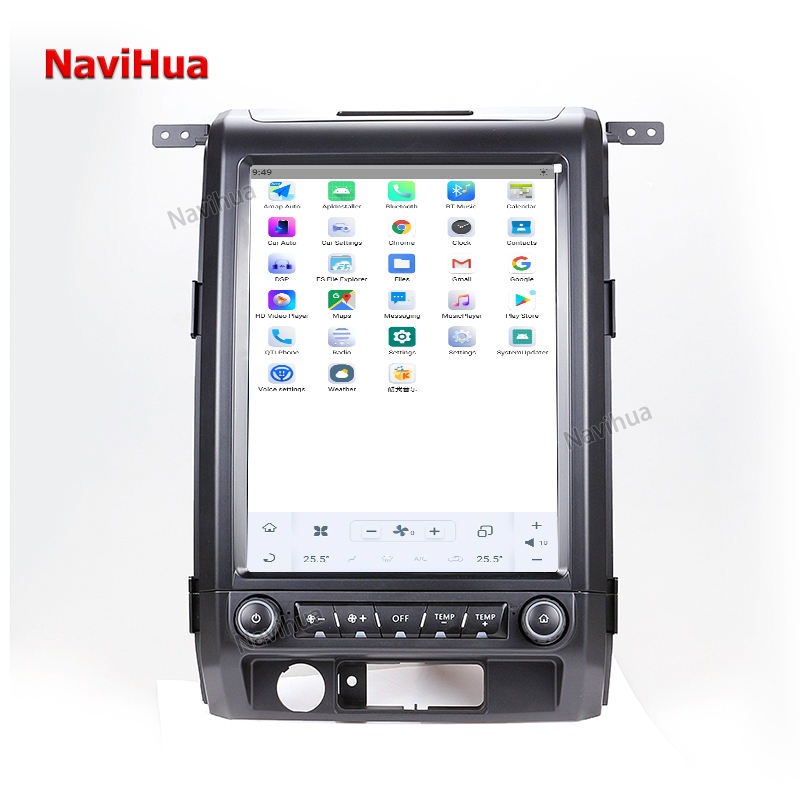 Android 9.1 Vertical Screen Tesla Style Car Multimedia Dvd Player For FORD F150 