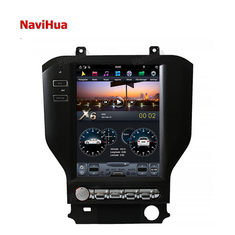 Vertical Screen Tesla Style Car Dvd Player For Ford Mustang 2015 Car Navigation