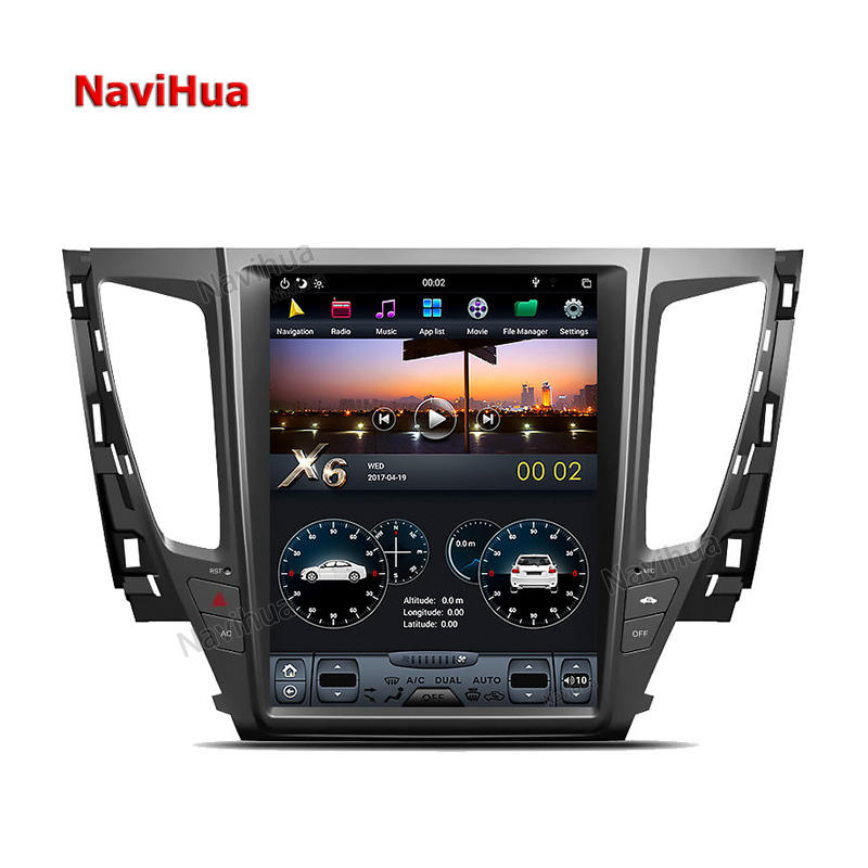 Vertical Screen Car GPS Navigation DVD Player Multimedia For Mitsubishi Pajero