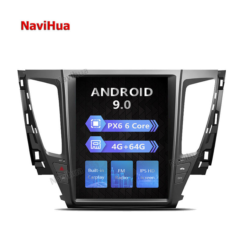 Vertical Screen Car GPS Navigation DVD Player Multimedia For Mitsubishi Pajero