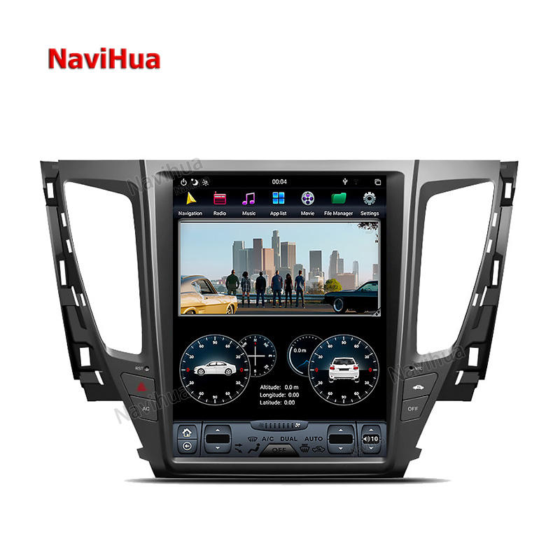 Vertical Screen Car GPS Navigation DVD Player Multimedia For Mitsubishi Pajero