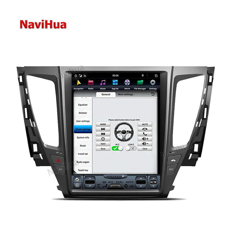 Vertical Screen Car GPS Navigation DVD Player Multimedia For Mitsubishi Pajero