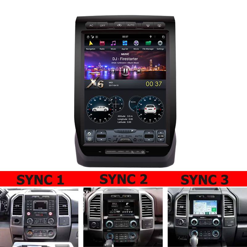 Touch Screen Android Car DVD Player Stereo Car Video Radio for Ford F150 15-19  