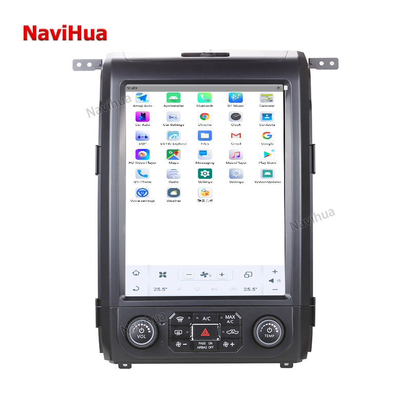 Vertical Screen Android Car DVD Player GPS Navigation For Ford F150 Raptor 
