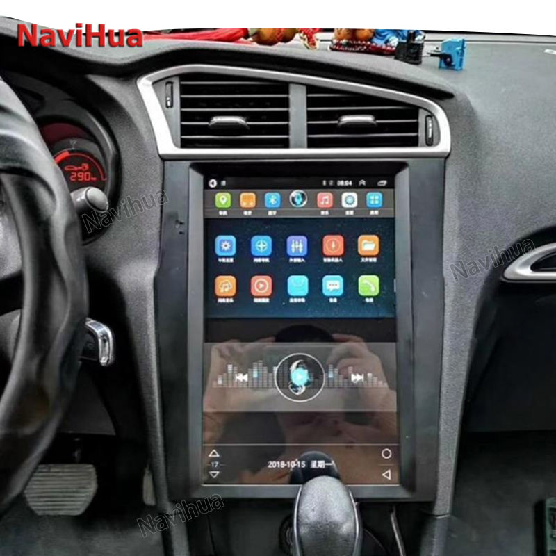 Android Car Stereo Vertical Screen Support Automatic AC Screen For Citroen DS4