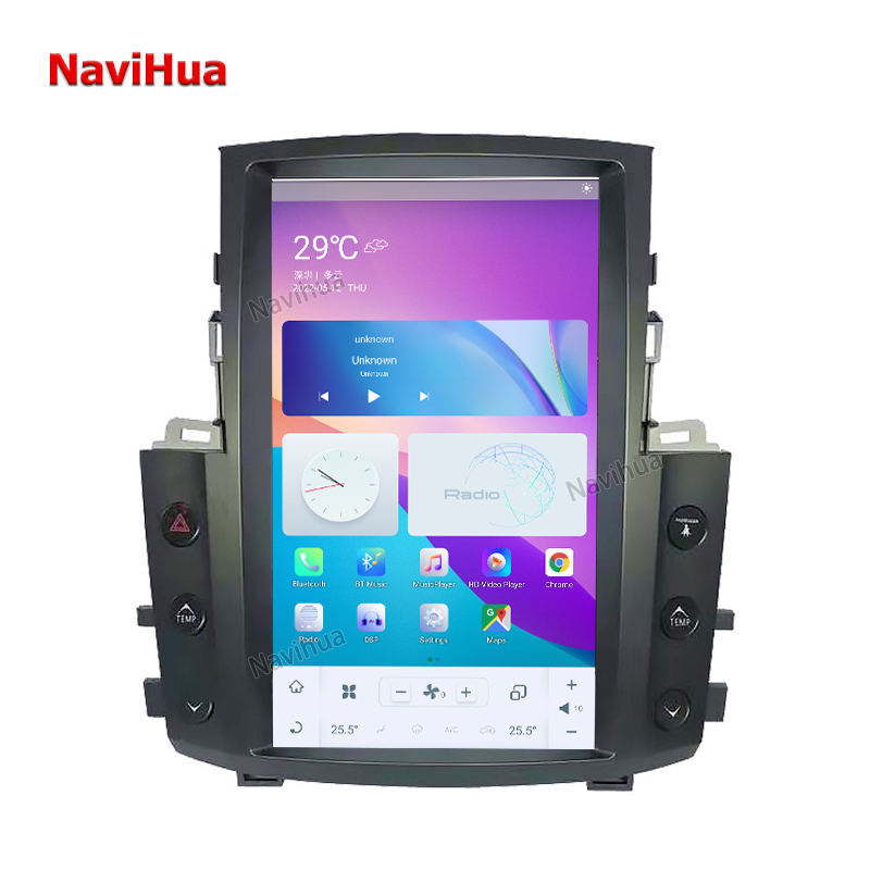 Vertical Screen Android Car DVD Player GPS Navigation for Tesla StyleLexus LX570