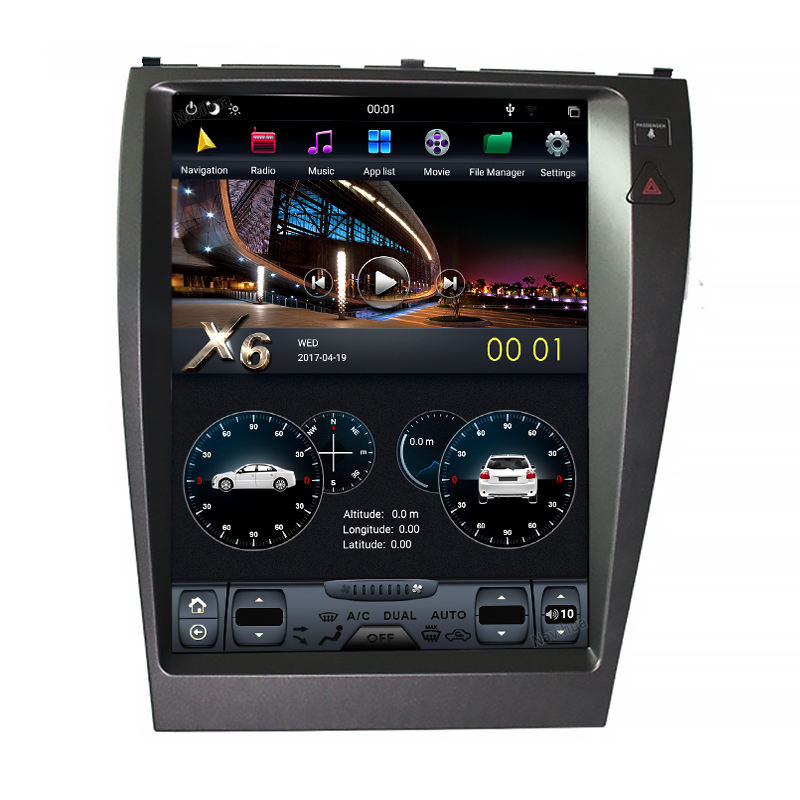 Android Screen Vertical Screen Car Dvd Player Radio Audio for Lexus ES ES240 ES