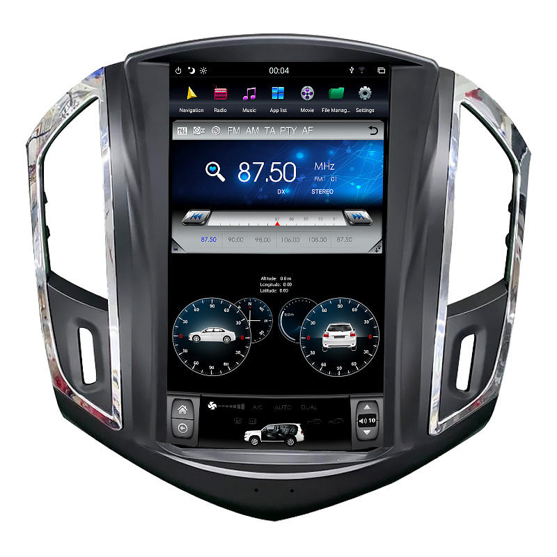 Tesla Style Vertical Touch Screen Car DVD Player Android GPS for Chevrolet 