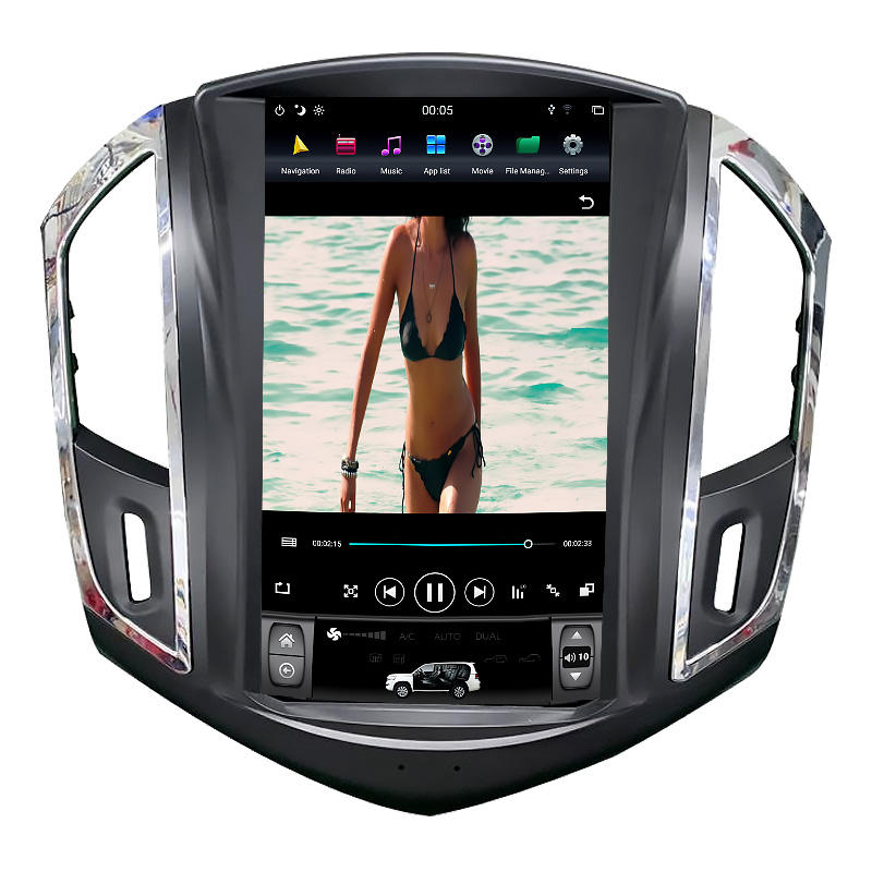 Tesla Style Vertical Touch Screen Car DVD Player Android GPS for Chevrolet 