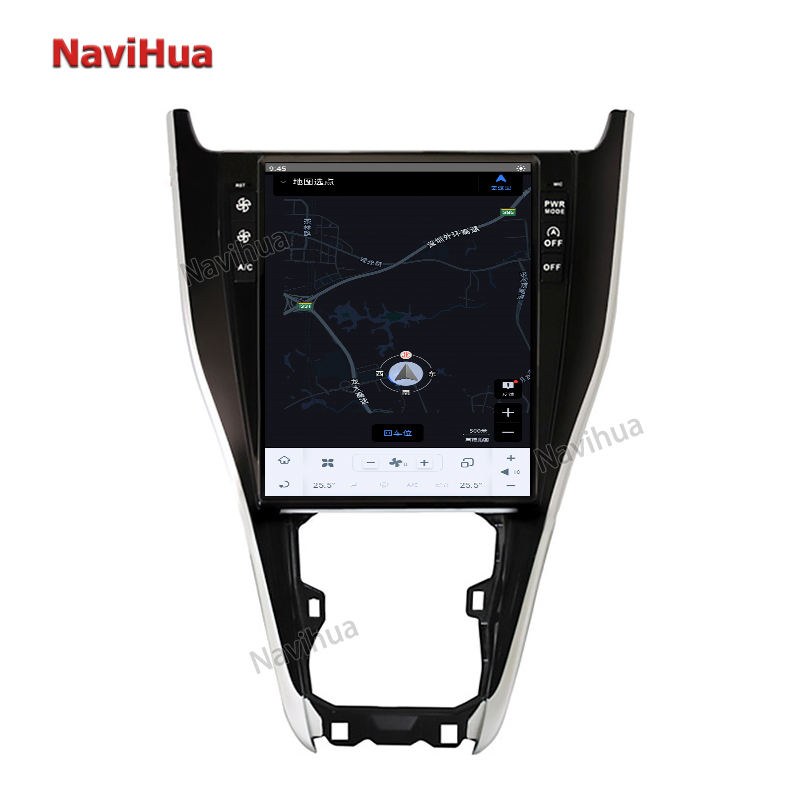 Android GPS Navigation Tesla Style Vertical Touch Screen For Toyota Harrier13-20