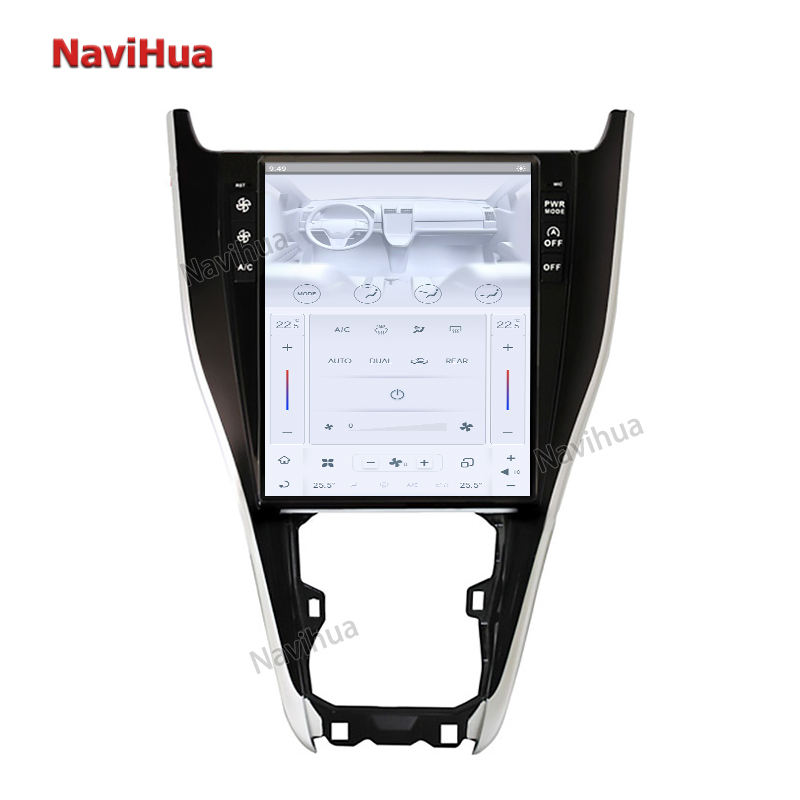 Android GPS Navigation Tesla Style Vertical Touch Screen For Toyota Harrier13-20