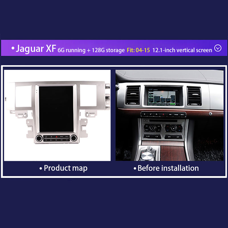 Vertical Screen Car Dvd Player Stereo Radio Gps Navigation System For Jaguar XF 