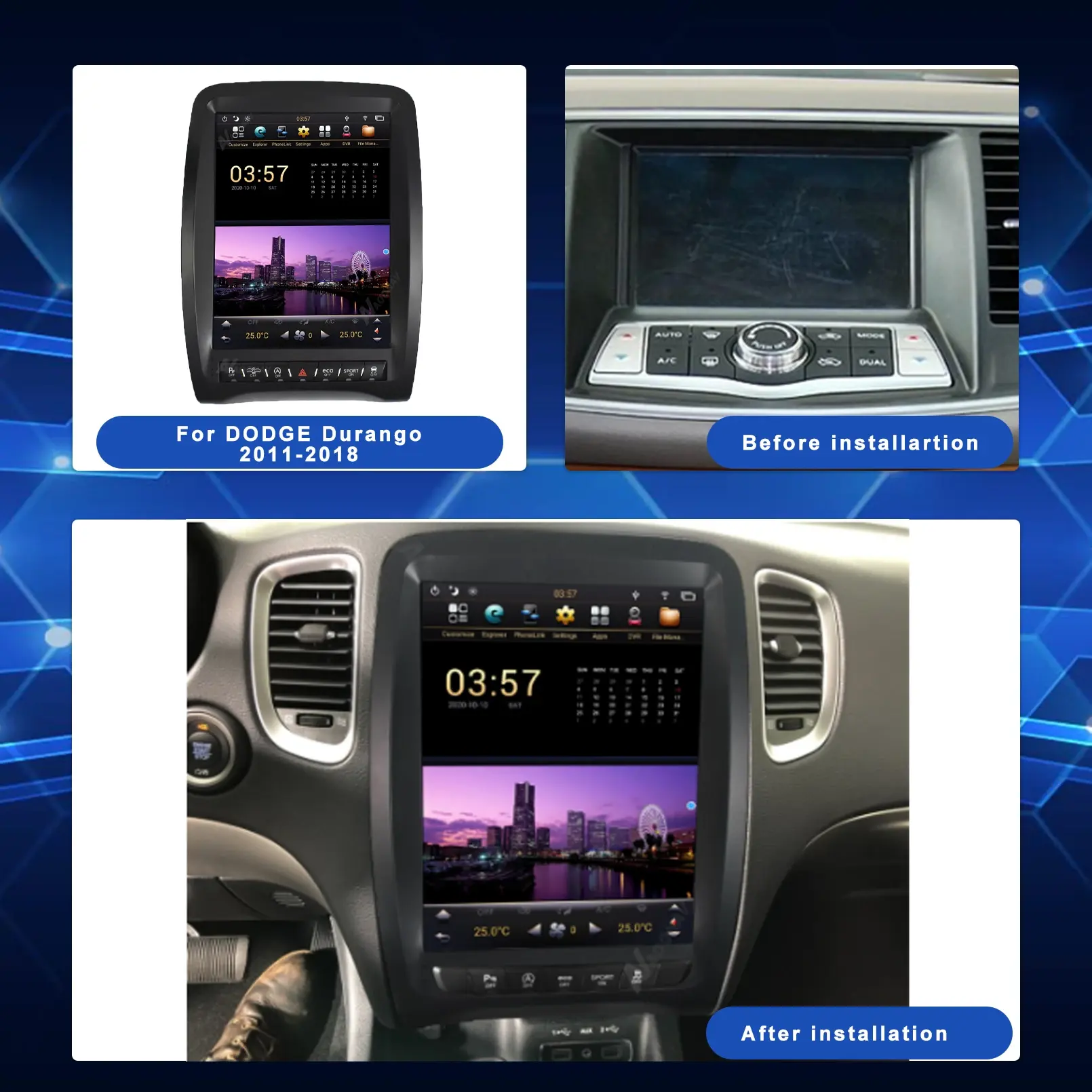 Touch Screen Android Car GPS Navigation Car DVD Player for Dodge Durango