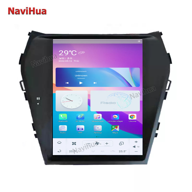 Vertical Screen 10.4'' Car multimedia radio navigation system For Hyundai 