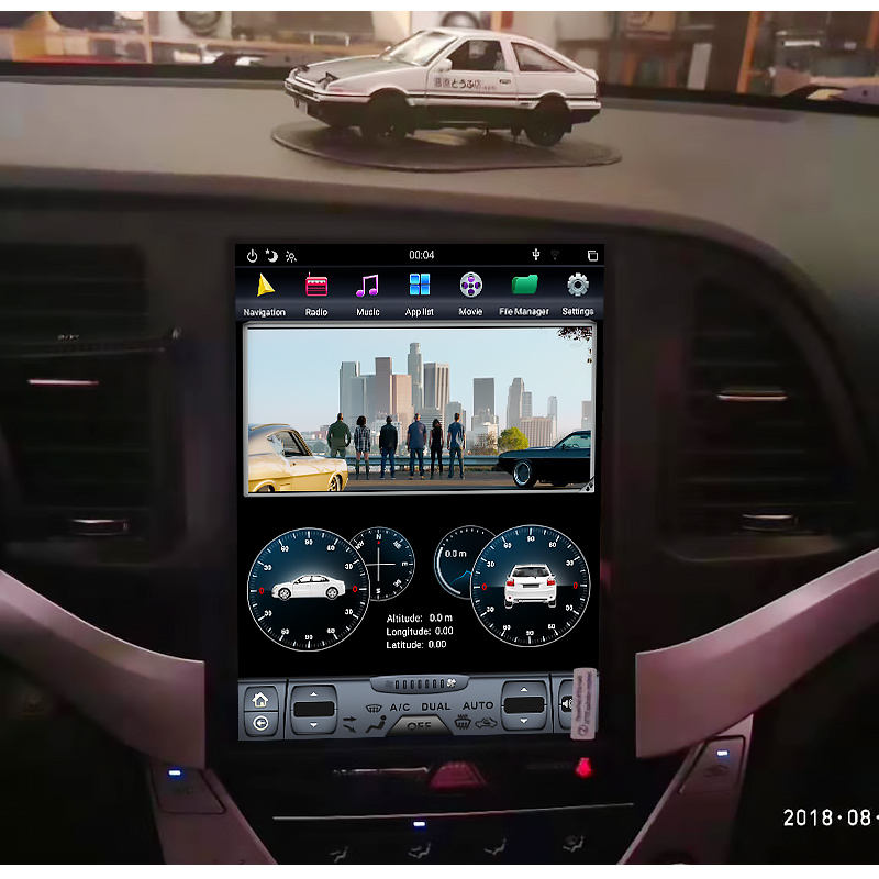Car DVD player Navigation for Tesla style vertical screen head unit for Hyundai