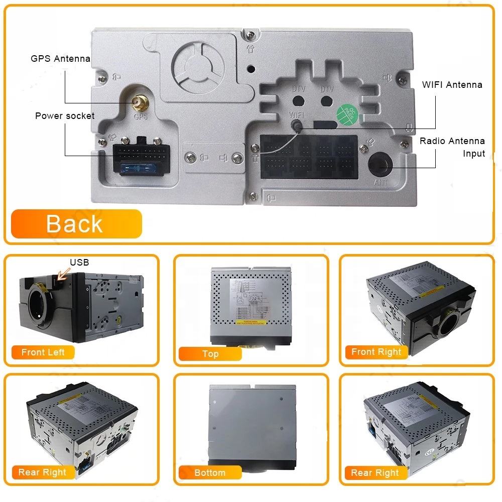 Tesla Style Android Touch Screen For Universal Car retractable 2 din